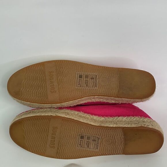 Soludos pink canvas embroidered elephant platform espadrilles - Picture 6 of 11